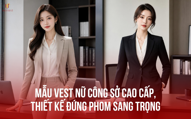 Mẫu vest nữ công sở cao cấp, thiết kế đứng phom sang trọng