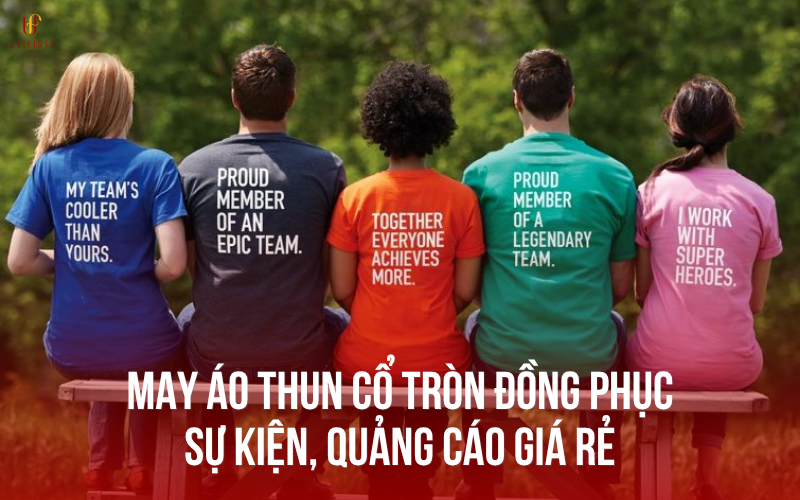 May áo thun cổ tròn đồng phục sự kiện, quảng cáo giá rẻ
