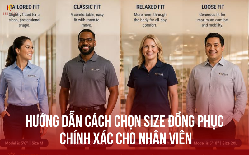 Hướng dẫn cách chọn size đồng phục chính xác cho nhân viên