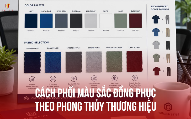 Cách phối màu sắc đồng phục theo phong thủy thương hiệu