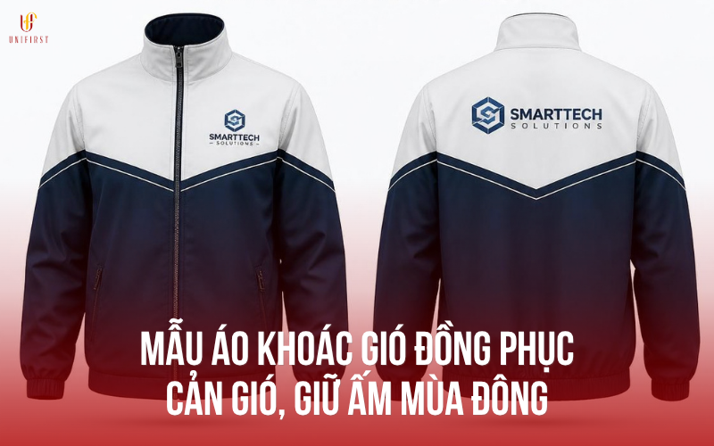 Mẫu áo khoác gió đồng phục cản gió, giữ ấm mùa đông
