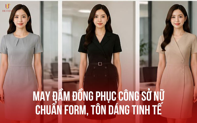 May đầm đồng phục công sở nữ chuẩn form, tôn dáng tinh tế