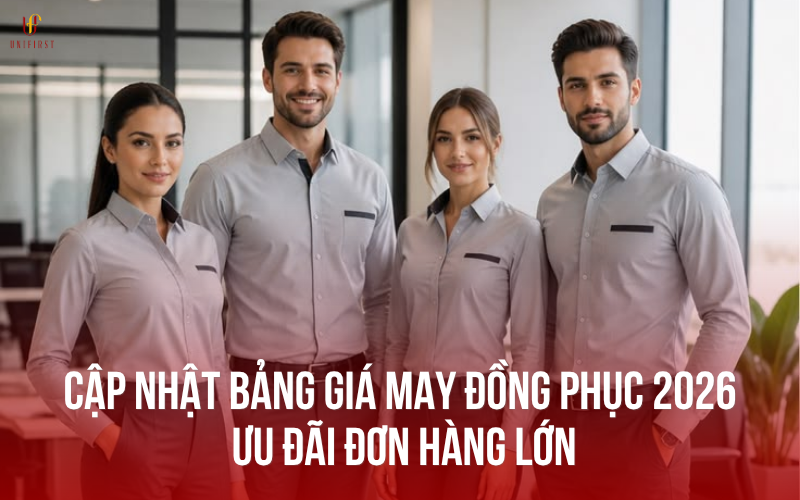 Cập nhật bảng giá may đồng phục 2026: Ưu đãi đơn hàng lớn