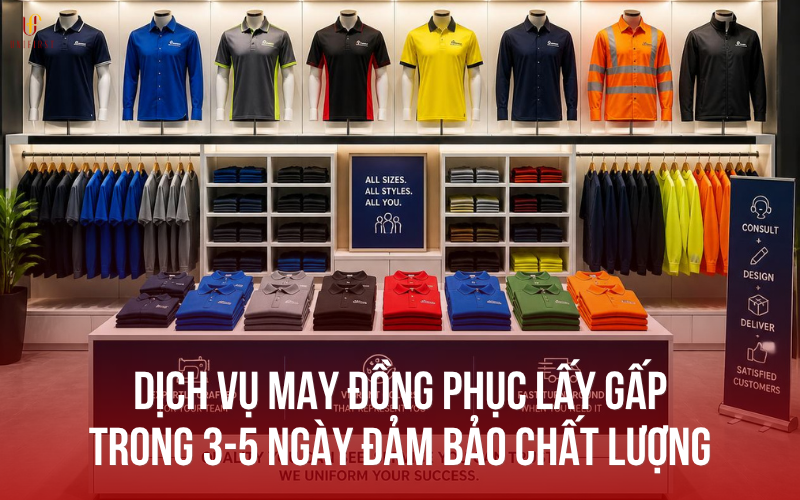 Dịch vụ may đồng phục lấy gấp trong 3-5 ngày đảm bảo chất lượng