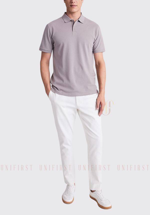 Áo đồng phục polo màu tím nhạt