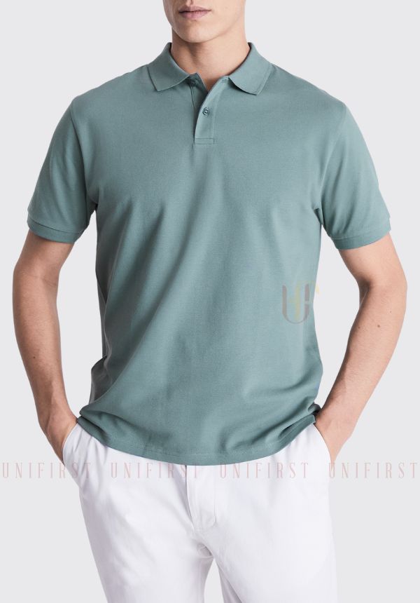 Áo đồng phục polo xanh lam 