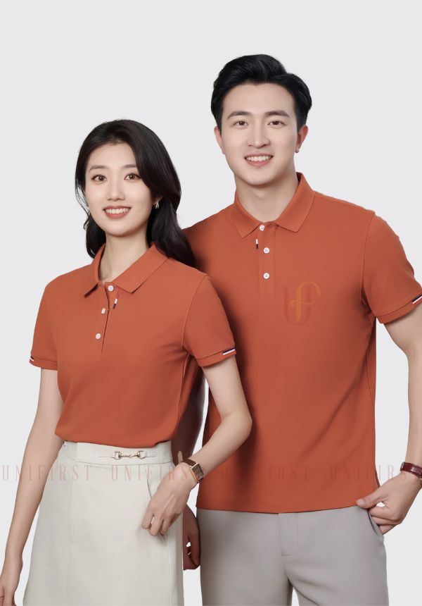 Áo đồng phục polo màu cam