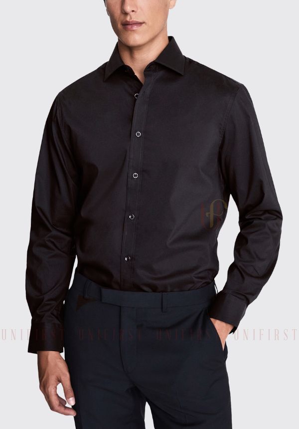 Mẫu áo sơmi đen nam tính