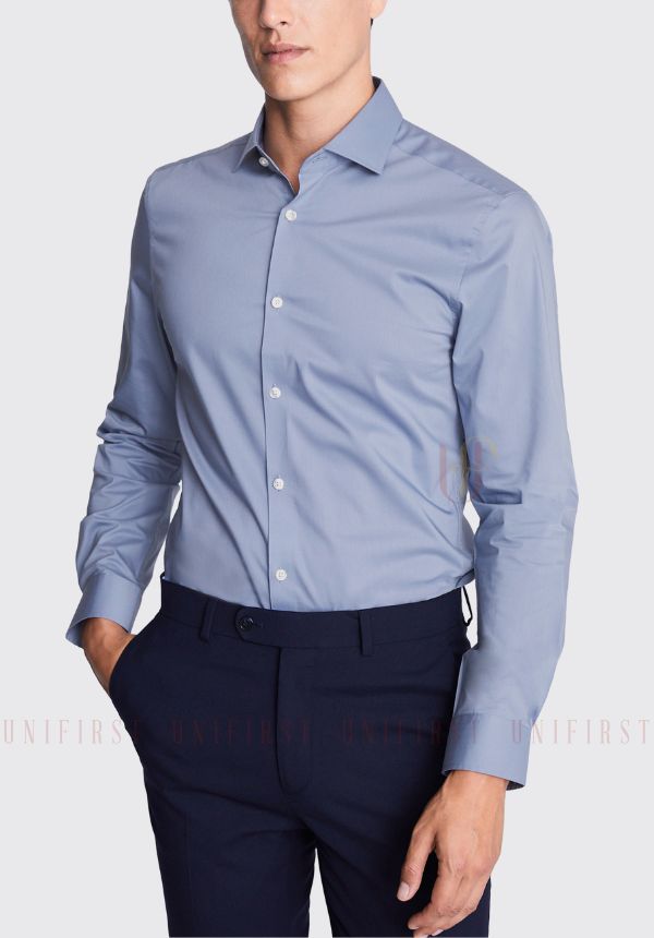 Mẫu áo sơmi nam xanh dương