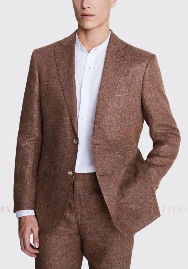 Áo vest nam màu nâu đậm quyền lực