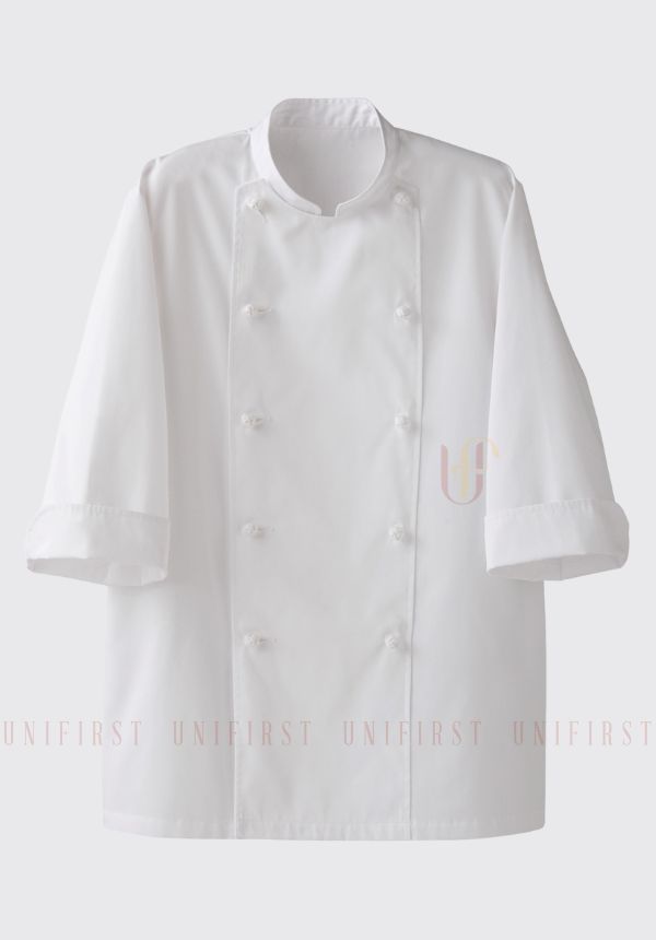 Đồng phục bếp màu trắng ngắn tay nam