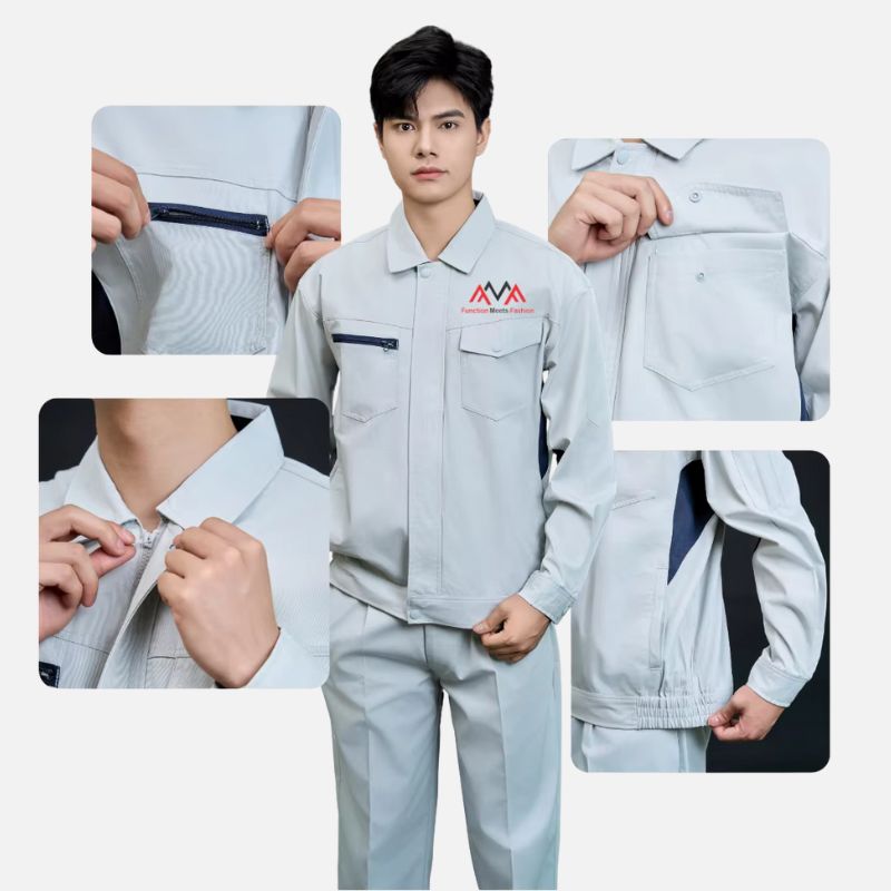 Thiết kế đồng phục công nhân chắc chắn, gọn gàng
