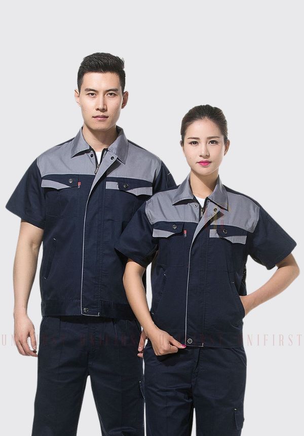 Đồng phục công nhân  màu đen xám