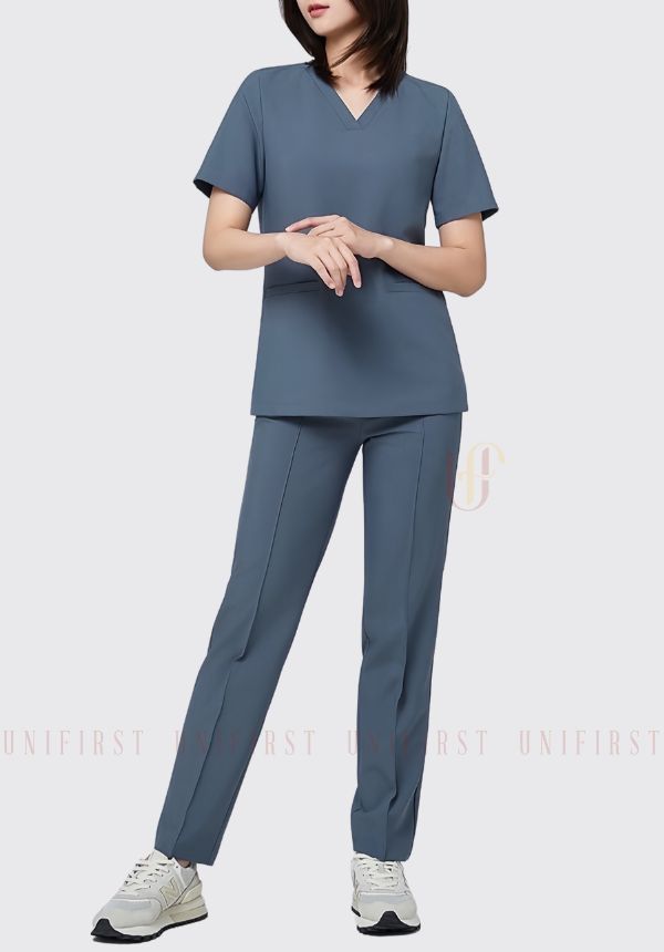 Đồng phục kỹ thuật viên spa màu xám