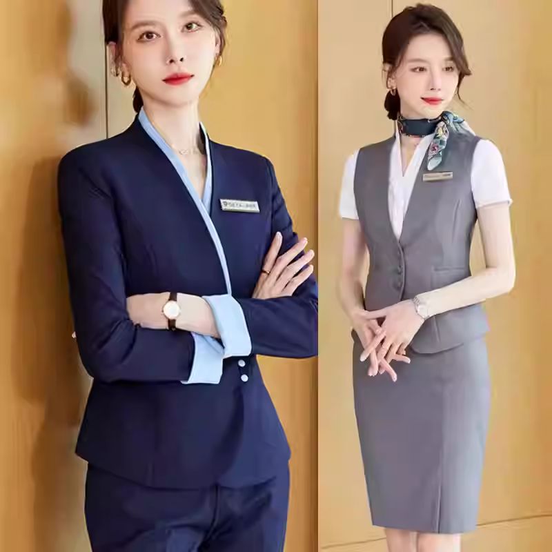 Đồng phục lễ tân lựa chọn chất liệu cao cấp, thoải mái