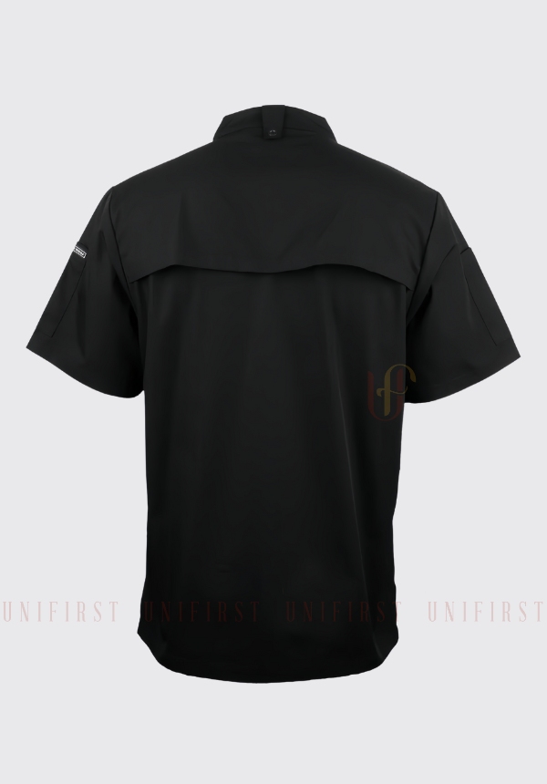 Áo đầu bếp màu đen tay ngắn