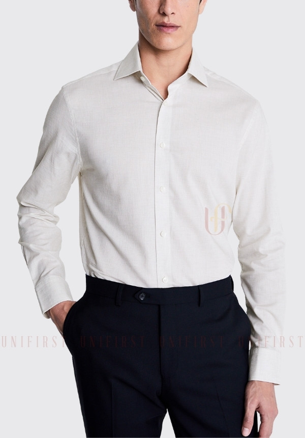 Áo sơ mi nam màu kem