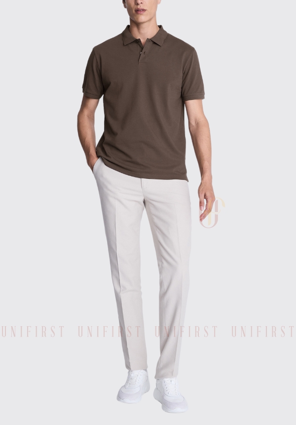 Áo thun polo màu nâu