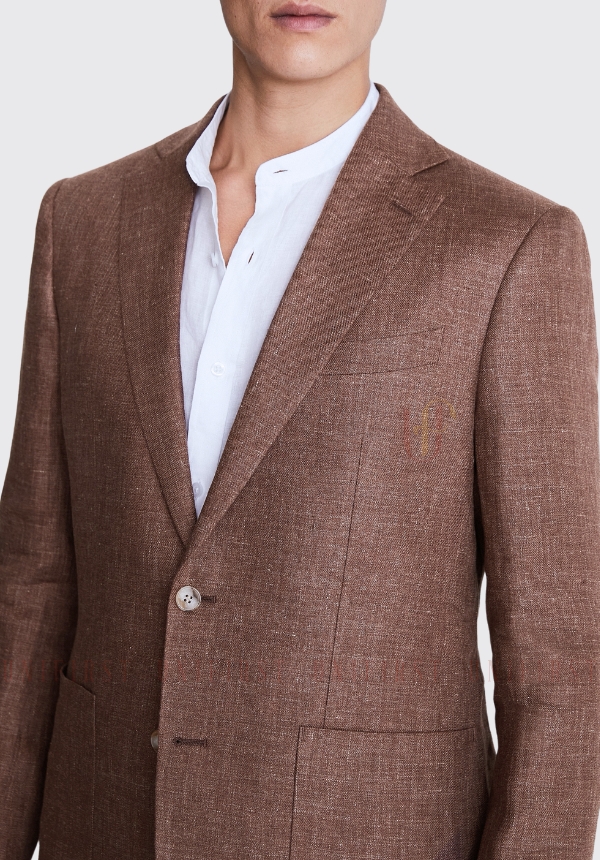 Áo vest nam màu nâu đất