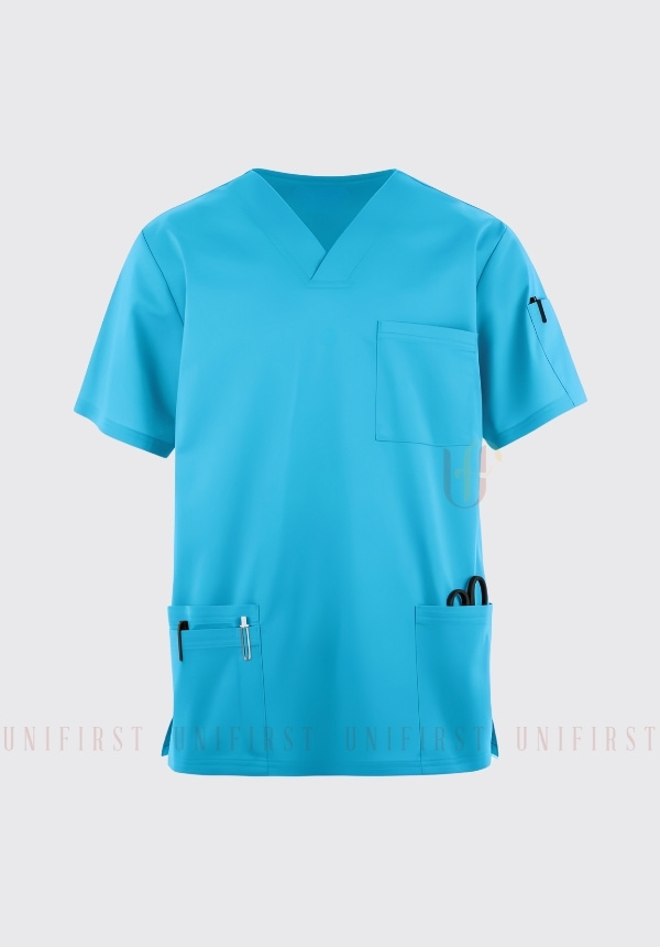 Áo y tá nam màu xanh da trời nhạt