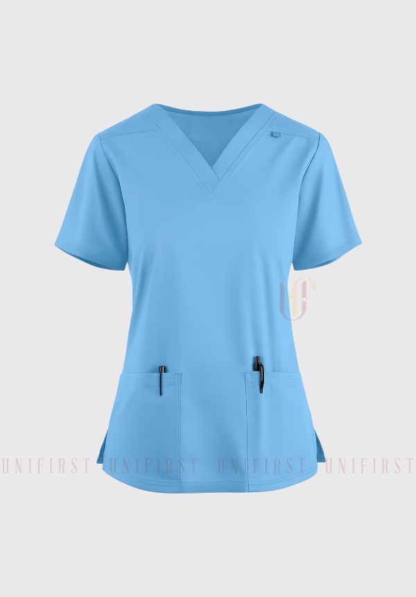 Áo y tá nữ màu xanh da trời