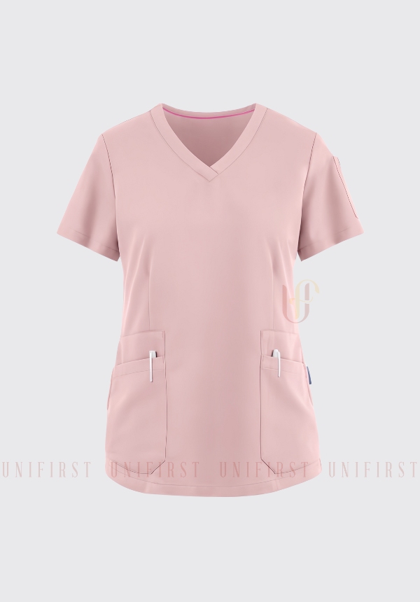 Áo y tá nữ may sẵn màu hồng nhạt