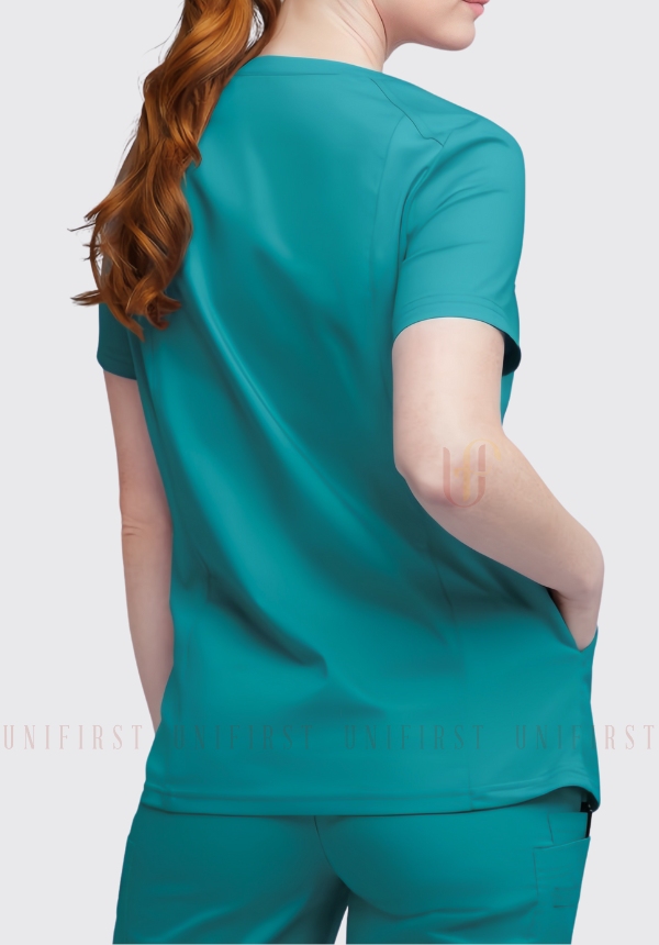 Áo kỹ thuật viên nữ màu xanh lam