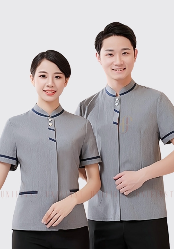 Đồng phục buồng phòng màu xám