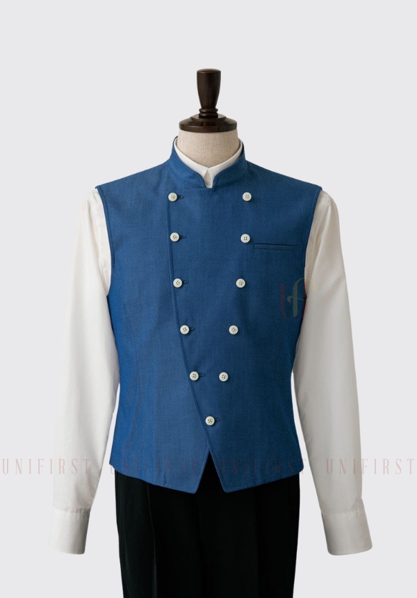 Đồng phục lễ tân màu xanh dương