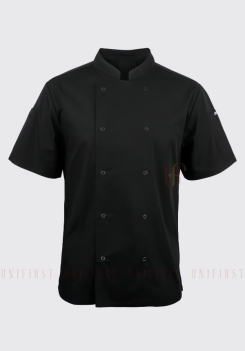 Áo đầu bếp màu đen tay ngắn