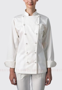 Áo đầu bếp nữ màu trắng