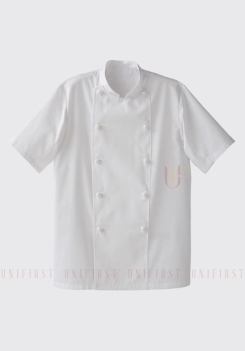 Áo đầu bếp nữ màu trắng tay ngắn