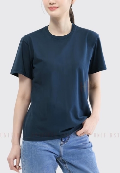 Áo thun cổ tròn màu xanh đen