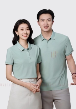 Áo thun Polo cổ viền màu xanh mint