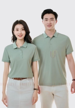 Áo thun Polo không viền màu xanh mint	