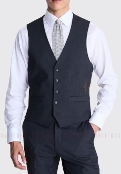 Áo ghile nam màu xám đen