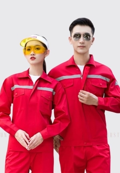 Đồng phục công nhân màu đỏ