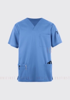 Áo y tá nam màu xanh dương