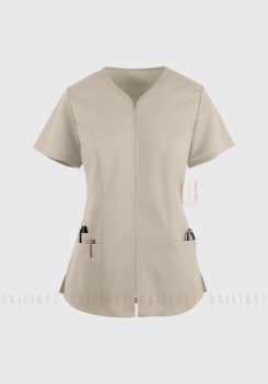 Áo y tá may sẵn màu be có khóa