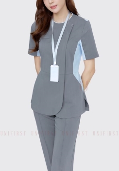 Bộ quần áo quản lý spa màu xám
