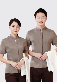 Đồng phục tạp vụ màu nâu